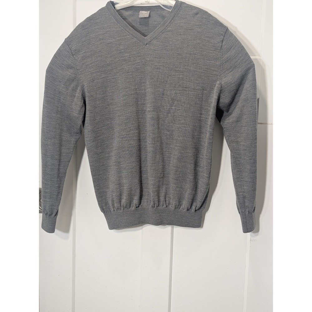 PING Golf Gray V-Neck Sweater‎ Mens Long Sleeve Merino Wool PulloverMerino Wool
